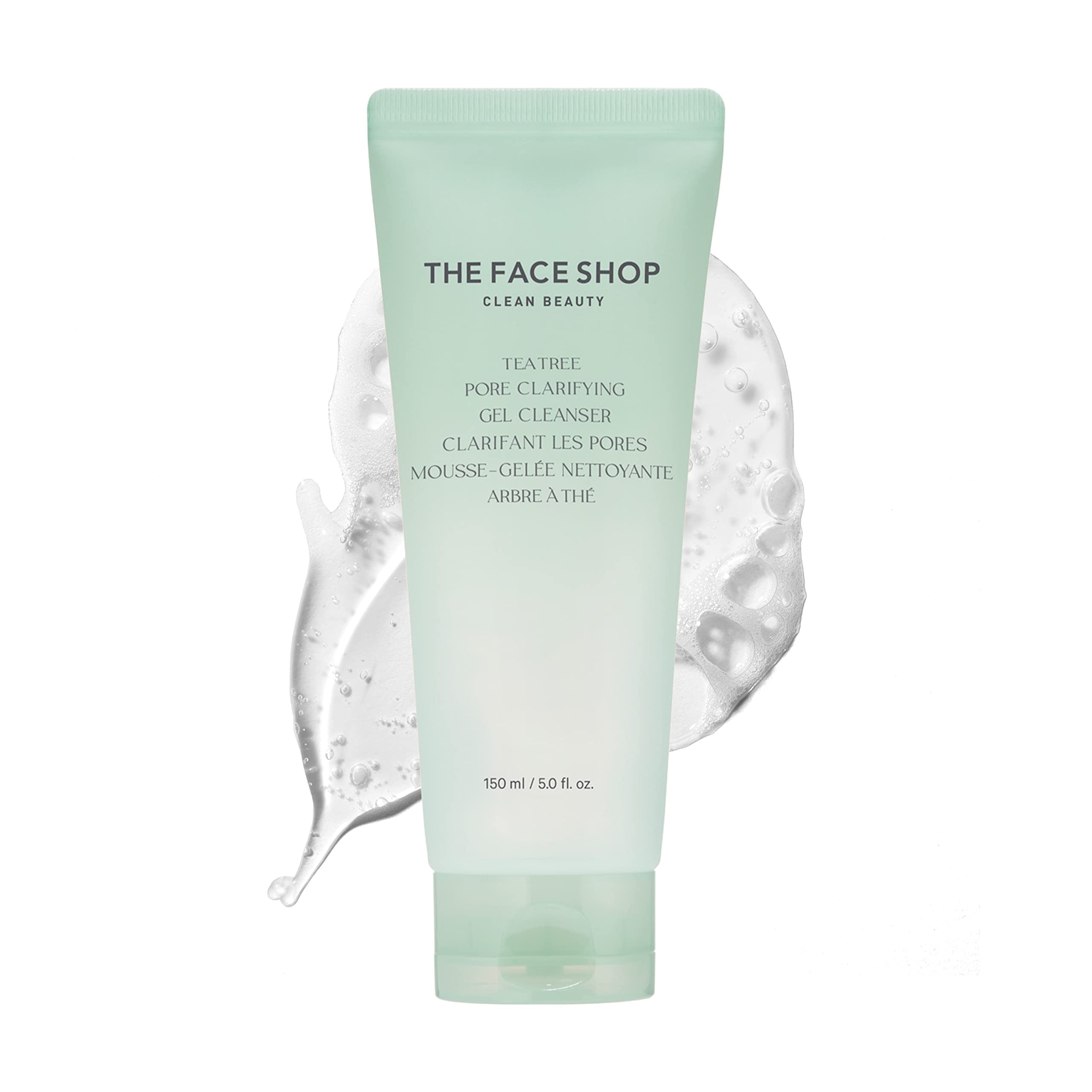 The Tea Tree Pore Clearing Gel Cleanser is a gentle facial foam