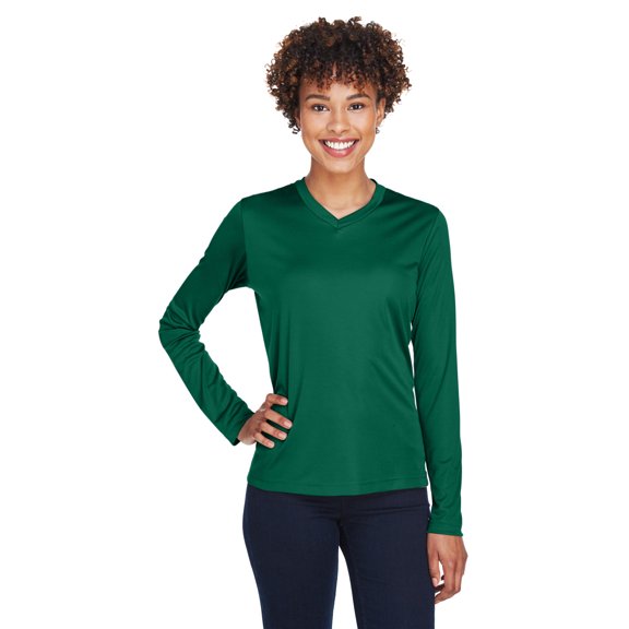The Team 365 Ladies' Zone Performance Long-Sleeve T-Shirt - SPORT FOREST - M