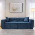 thumbnail image 1 of The Teddy Velvet Sofa - Full Foam 3-Seat Compression & Soft Polyester Cushion - Wide Seating for Small Volume, 1 of 23
