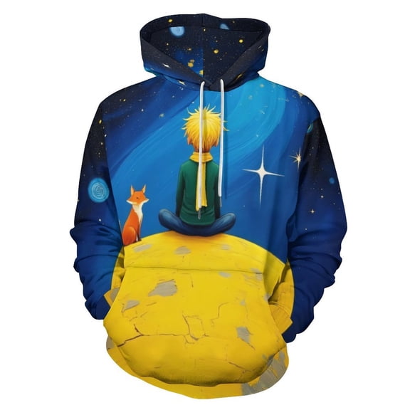 The Teenager And Fox 3D Print Hoodie Men Women Autumn Thin Pullover Sweatshirt Vintage Streetwear Tops