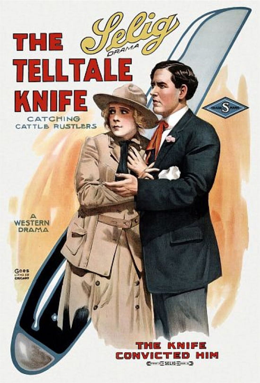 The Telltale Knife Selig Movie Canvas Art - (18 x 24)
