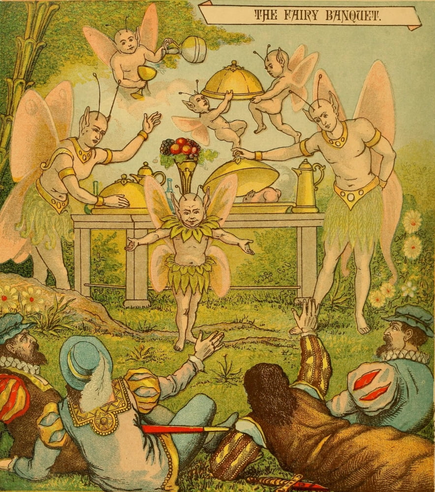 The Tempest 1882 The Fairy Banquet Canvas Art - Laura Jewry Valentine (18 x 24)