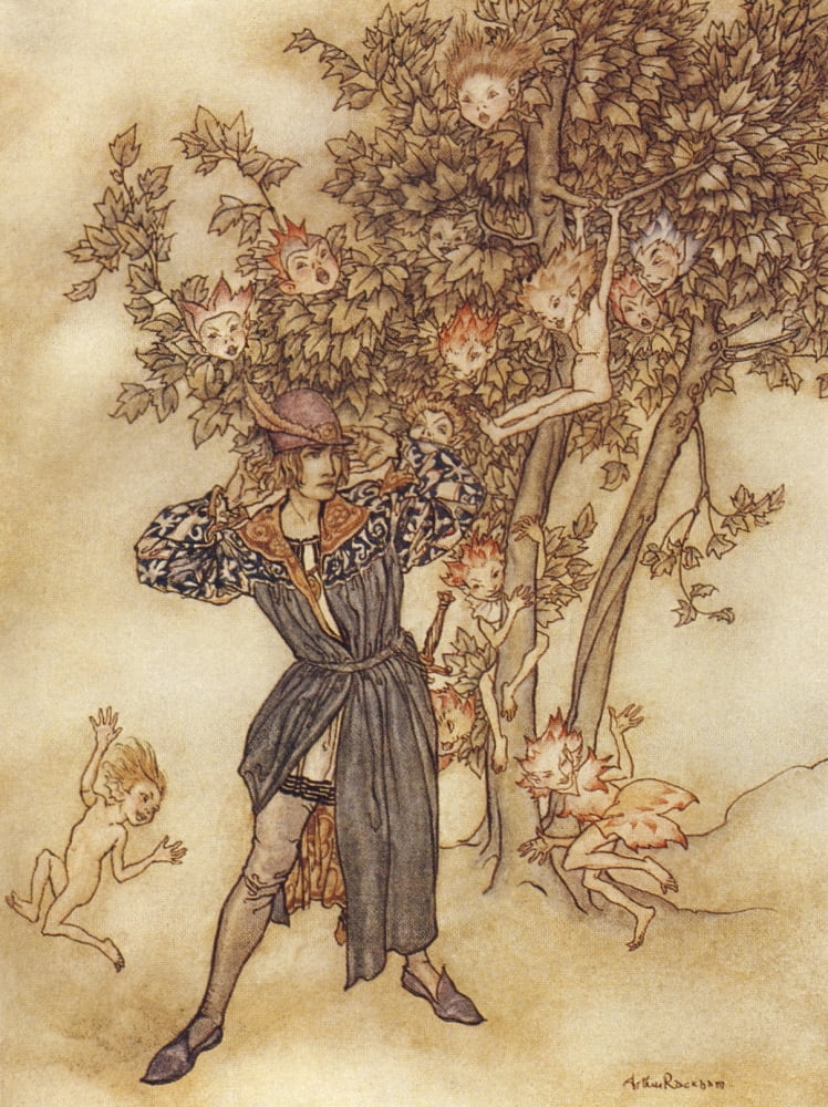 The Tempest 1926 Burthen Canvas Art - A Rackham (24 x 36)