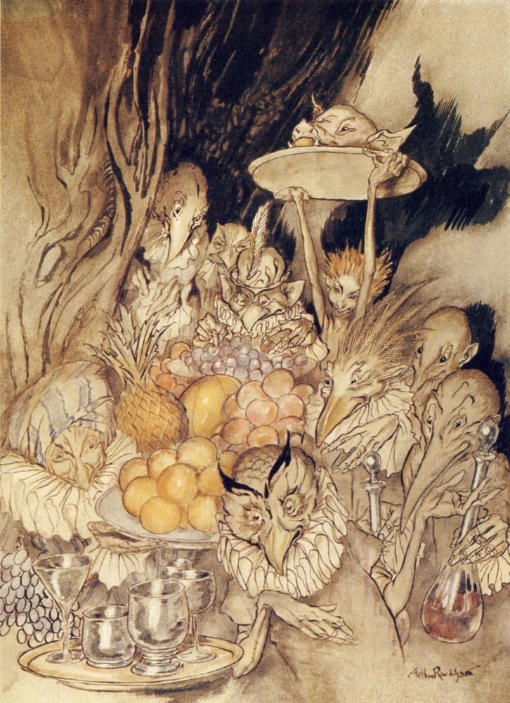 The Tempest 1926 Enter strange shapes Canvas Art - A Rackham (18 x 24)