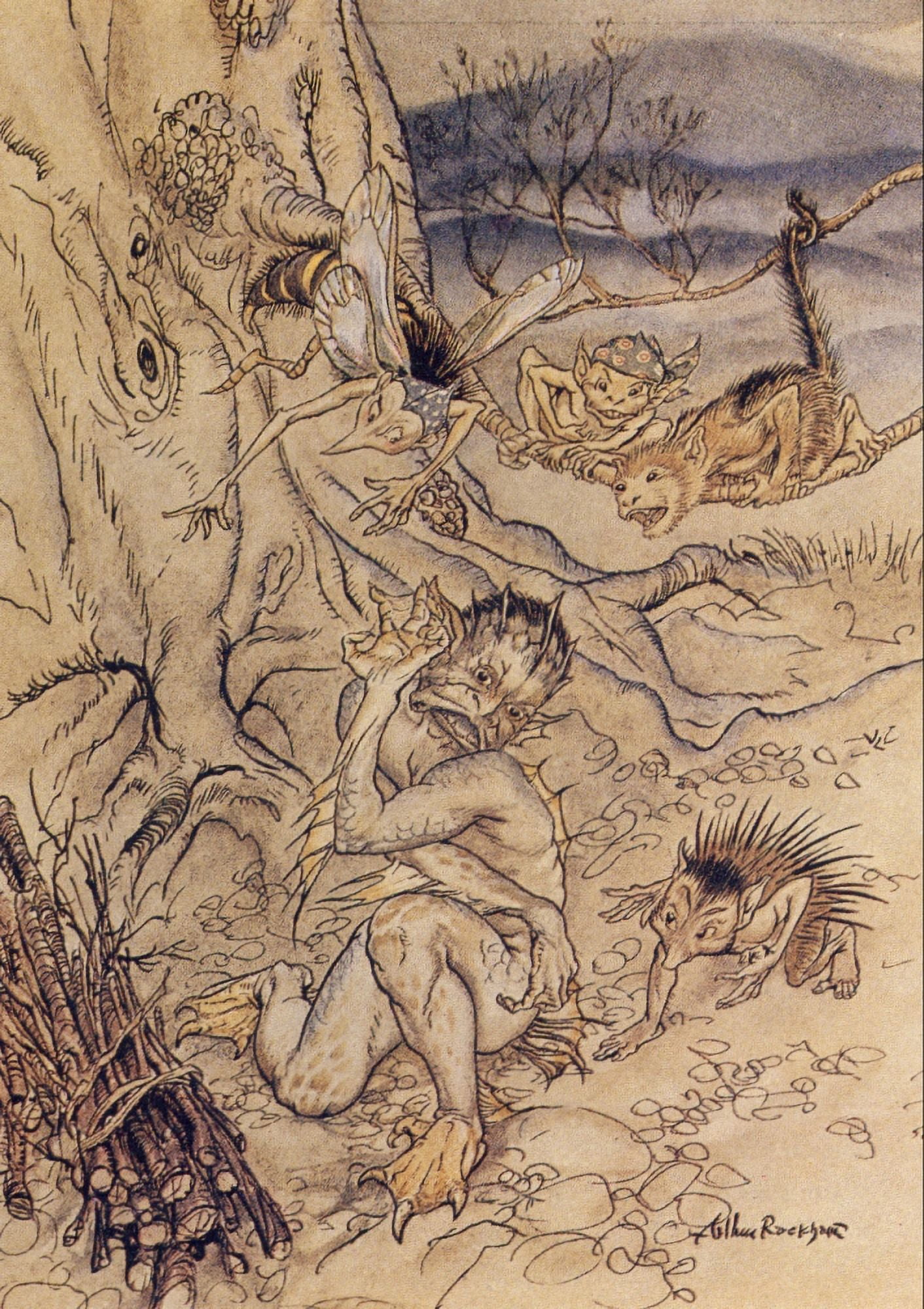 The Tempest 1926 For every trifle Canvas Art - A Rackham (18 x 24)