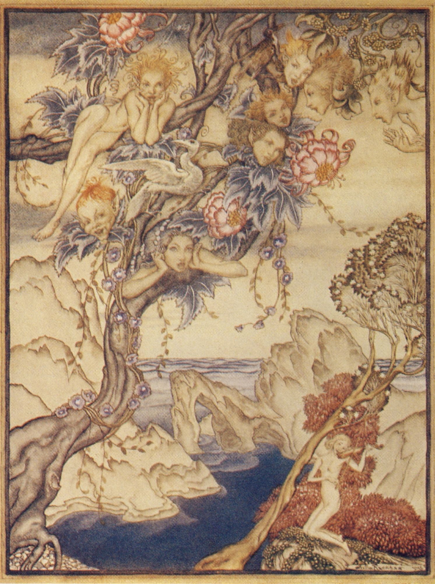 The Tempest 1926 Isle full of noises Canvas Art - A Rackham (24 x 36)