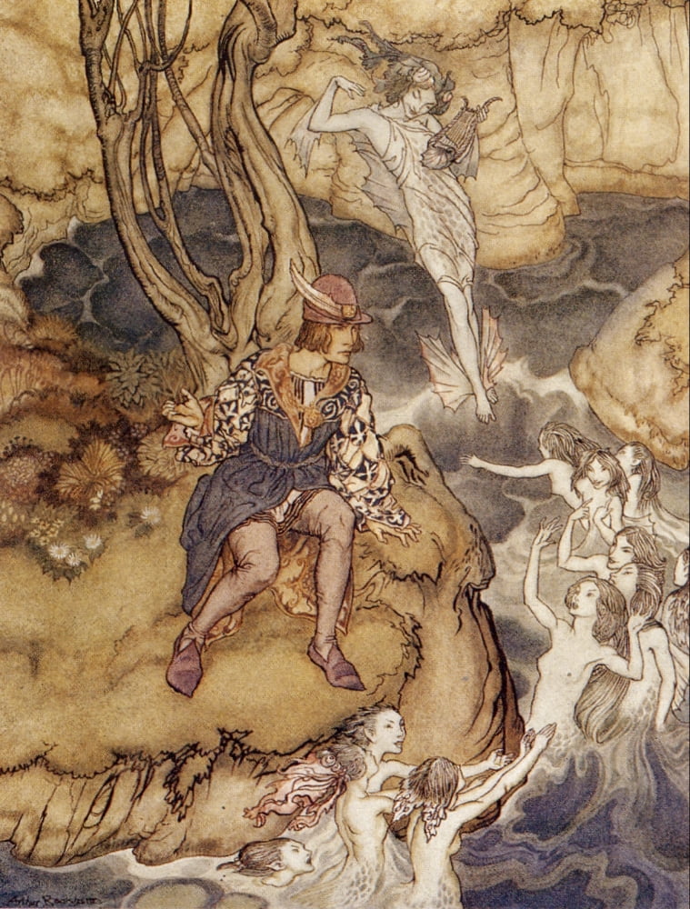 The Tempest 1926 Music crept by Canvas Art - A Rackham (18 x 24)