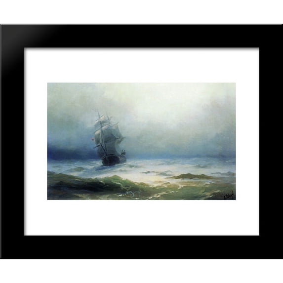 The Tempest 20x24 Framed Art Print by Aivazovsky, Ivan