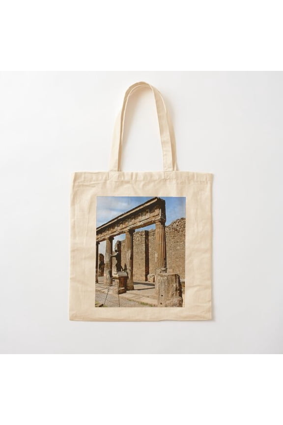 The Temple Of Apollo Canvas Tote Bags, Reusable Shopping Bag