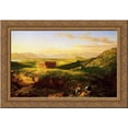 thumbnail image 1 of The Temple of Segesta with the Artist Sketching 24x18 Gold Ornate Wood Framed Canvas Art by Cole, Thomas, 1 of 2