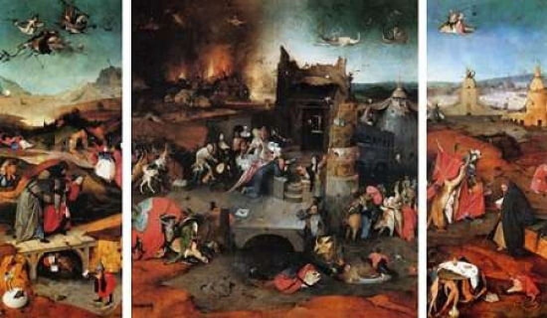 The Temptation Of St Anthony Canvas Art - Hieronymus Bosch (12 x 18)