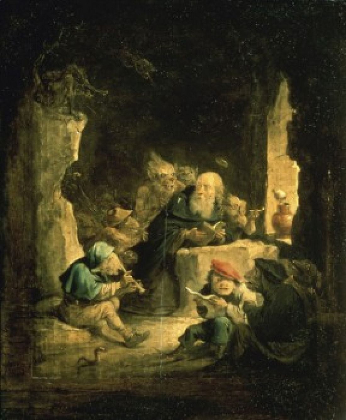 The Temptation of St Anthony David Teniers II (1610-1690Flemish) Pushkin Museum of Fine Arts Moscow Russia Canvas Art - David Teniers II (18 x 24)