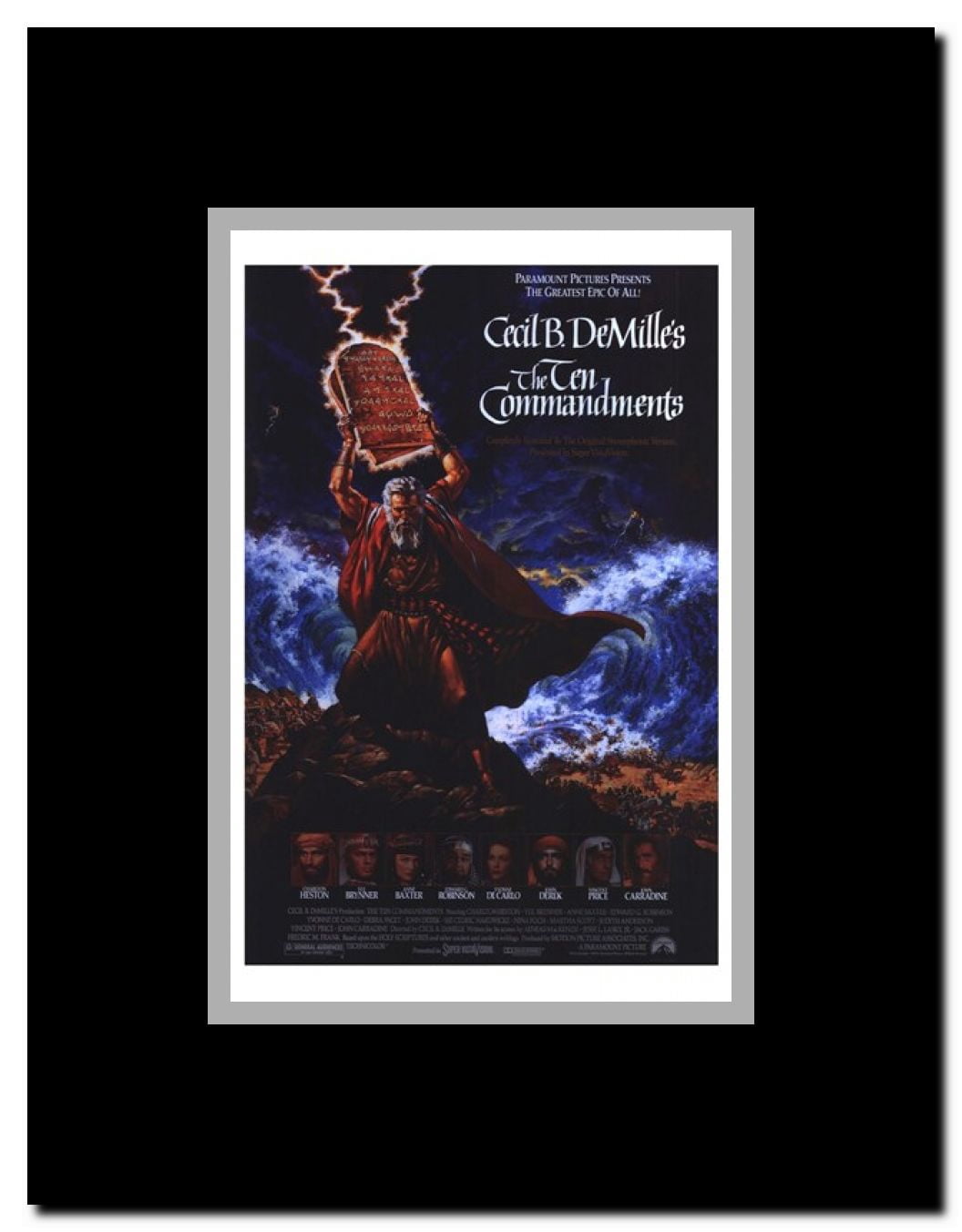 The Ten Commandments Framed Movie Poster