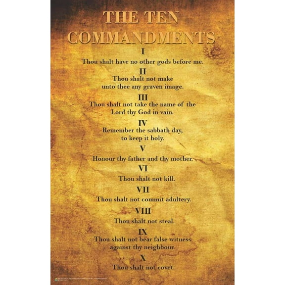 The Ten Commandments Mini Poster 11" x 17"