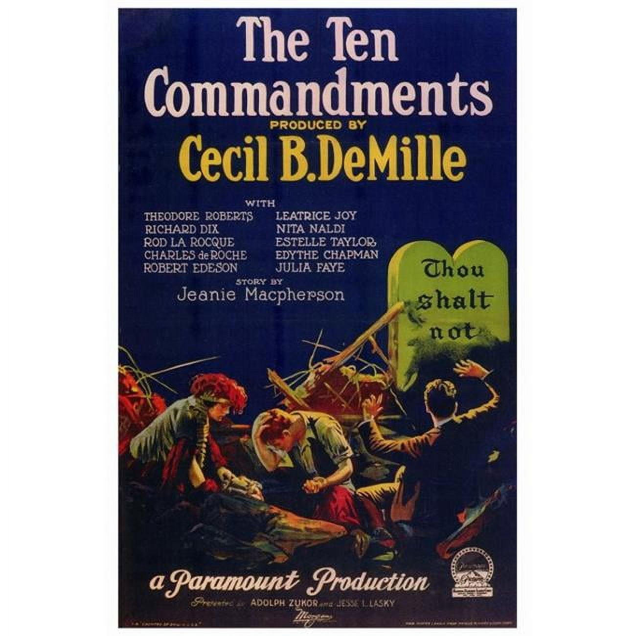 The Ten Commandments Movie Poster - 27 x 40 in. - Walmart.com