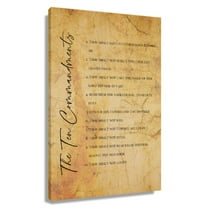 The Ten Commandments Wall Art Bible Verse Posters For Bedroom Rectangular Canvas Farmhouse Decor Vintage Unframed 12x18 in