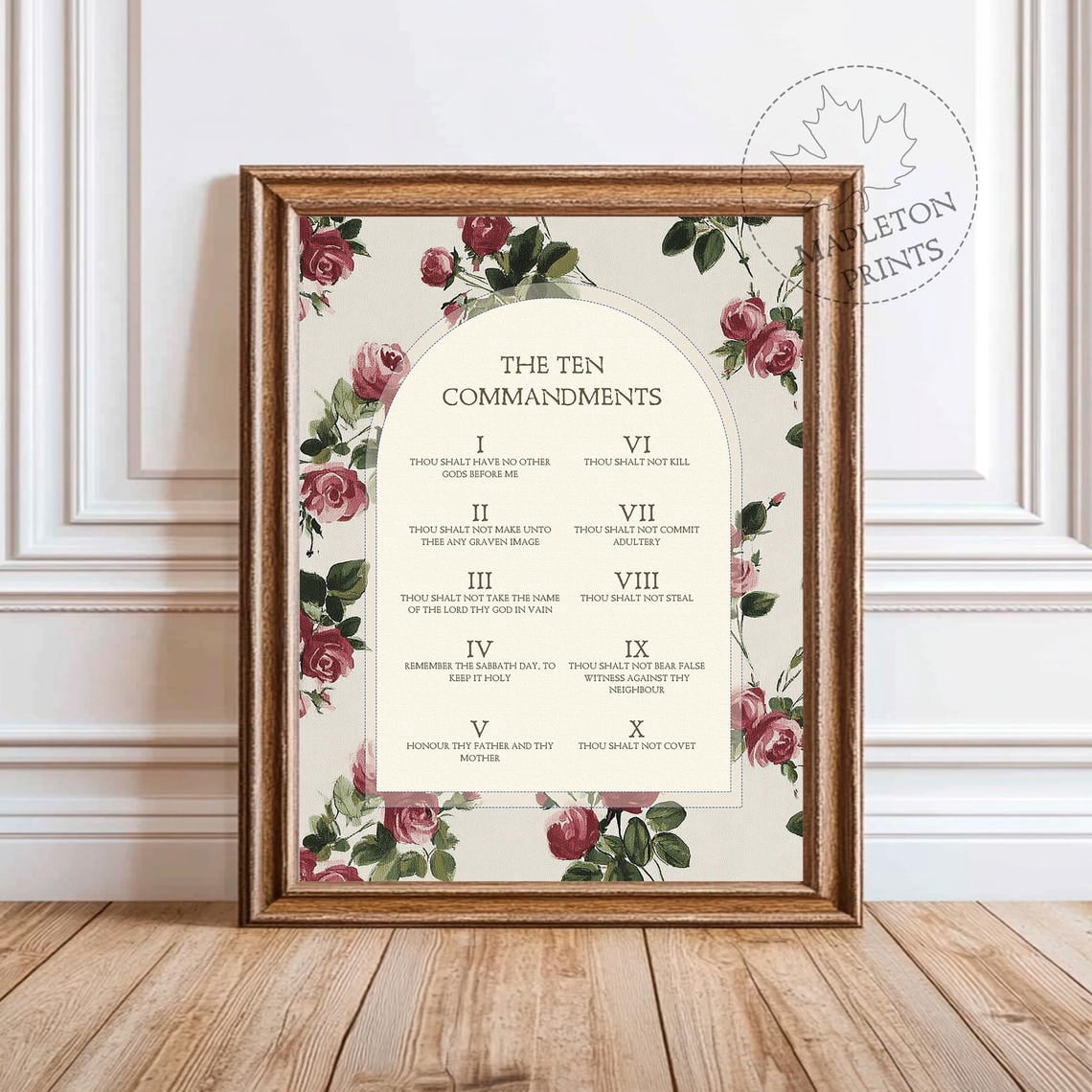 Ten Commangments The Ten Commandments Wall Art Print, Minimalist Scripture Typography ...