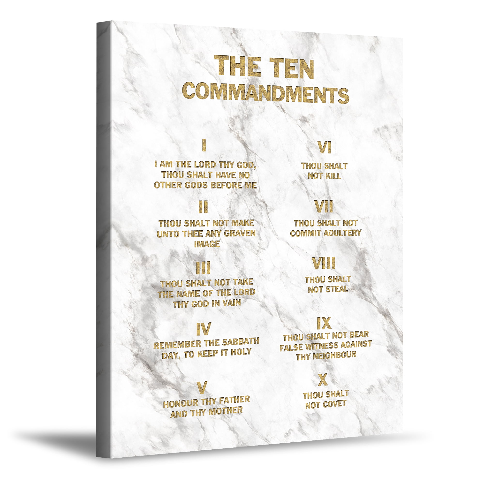 The Ten Commandments(White Texture)Giclee Canvas Prints Wall Art for ...
