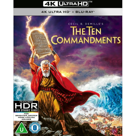 The Ten Commandments (4K Ultra HD) Martha Scott Edward G. Robinson Nina Foch Cedric Hardwicke