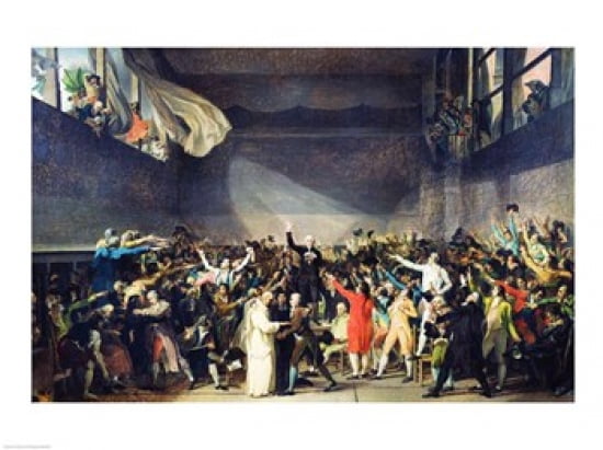 The Tennis Court Oath 20th June 1789 Canvas Art - Jacques-Louis David (24 x 18)