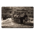 thumbnail image 1 of The Terminal, New York - Vintage B&W Photograph by Alfred Stieglitz c.1893 - 8 x 12 inch Vintage Metal Tin Sign, 1 of 4