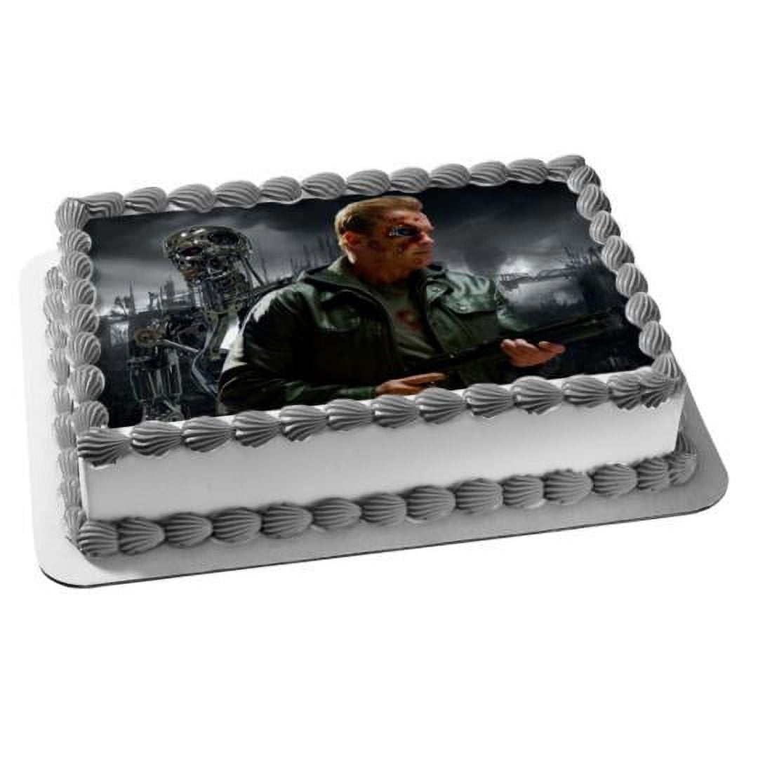 The Terminator Cyborg Assassin Robot Edible Cake Topper Image ABPID07751