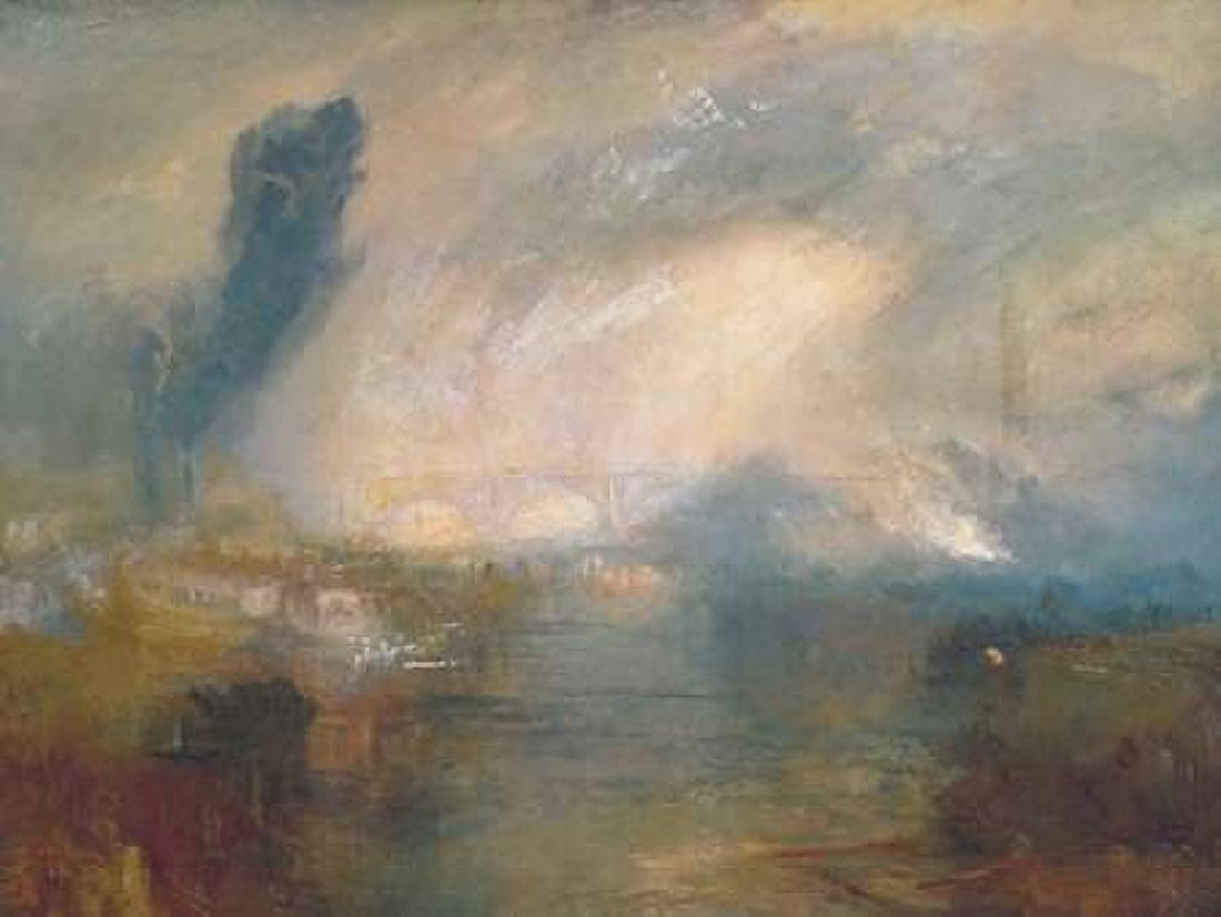 The Thames above Waterloo Bridge Canvas Art - William Turner (22 x 28)