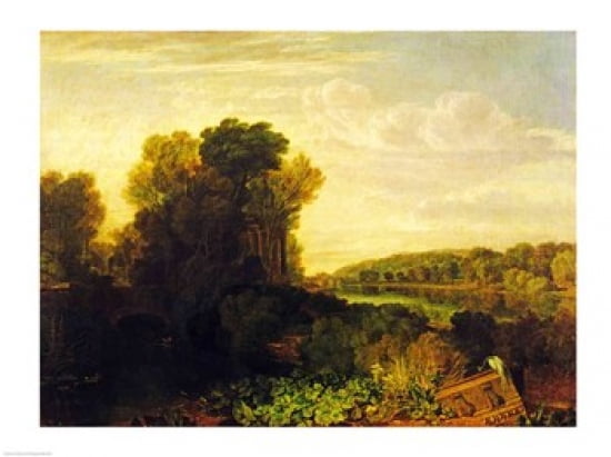 The Thames at Weybridge Canvas Art - JMW Turner (24 x 18)