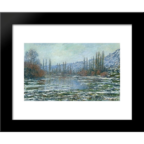 The Thaw at Vetheuil 20x24 Framed Art Print by Monet, Claude