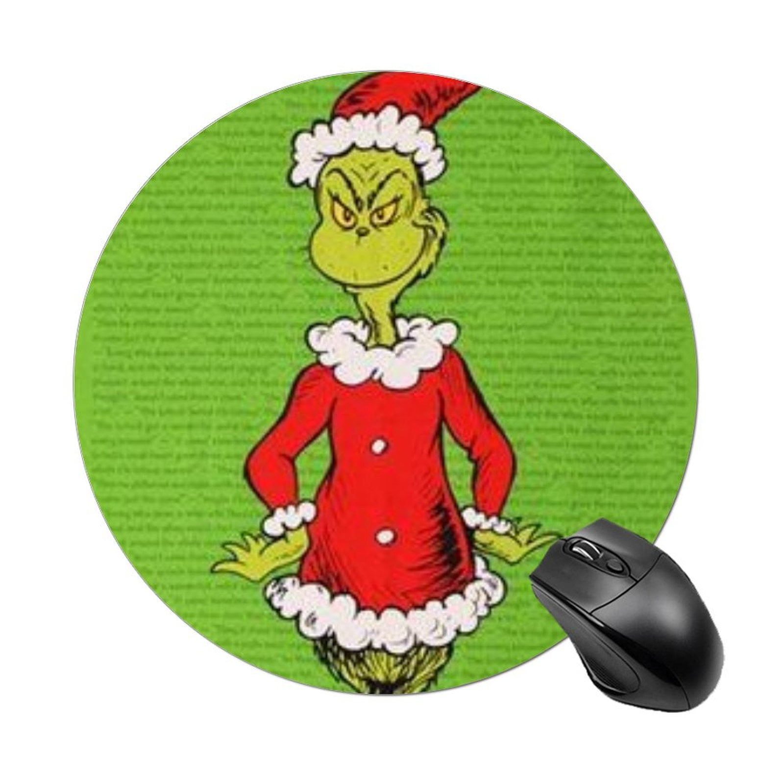 The The-Grinch/Christmas Anti-Slip Round Mouse Pad Portable Design for ...