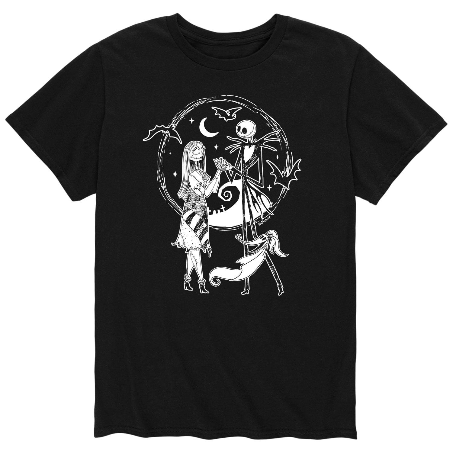 The The Nightmare Before Christmas Jack Sally Zero Men's Short Sleeve Graphic TShirt