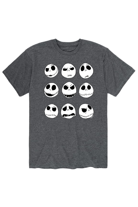 The The Nightmare Before Christmas - Jack's Facial Expressions - Men's Short Sleeve Graphic T-Shirt