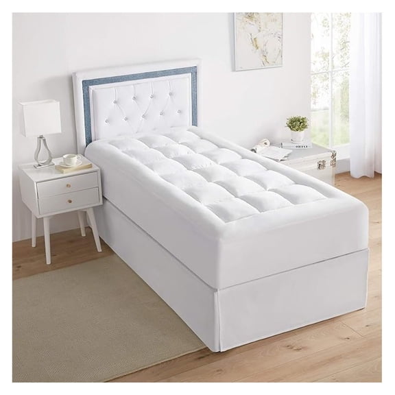 The -Thick Mattress Pad Topper Pillow-Top - Twin XL White