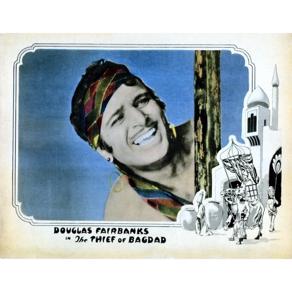 The Thief Of Bagdad Us Lobbycard Douglas Fairbanks Sr. 1924 Movie Poster Masterprint (14 x 11)
