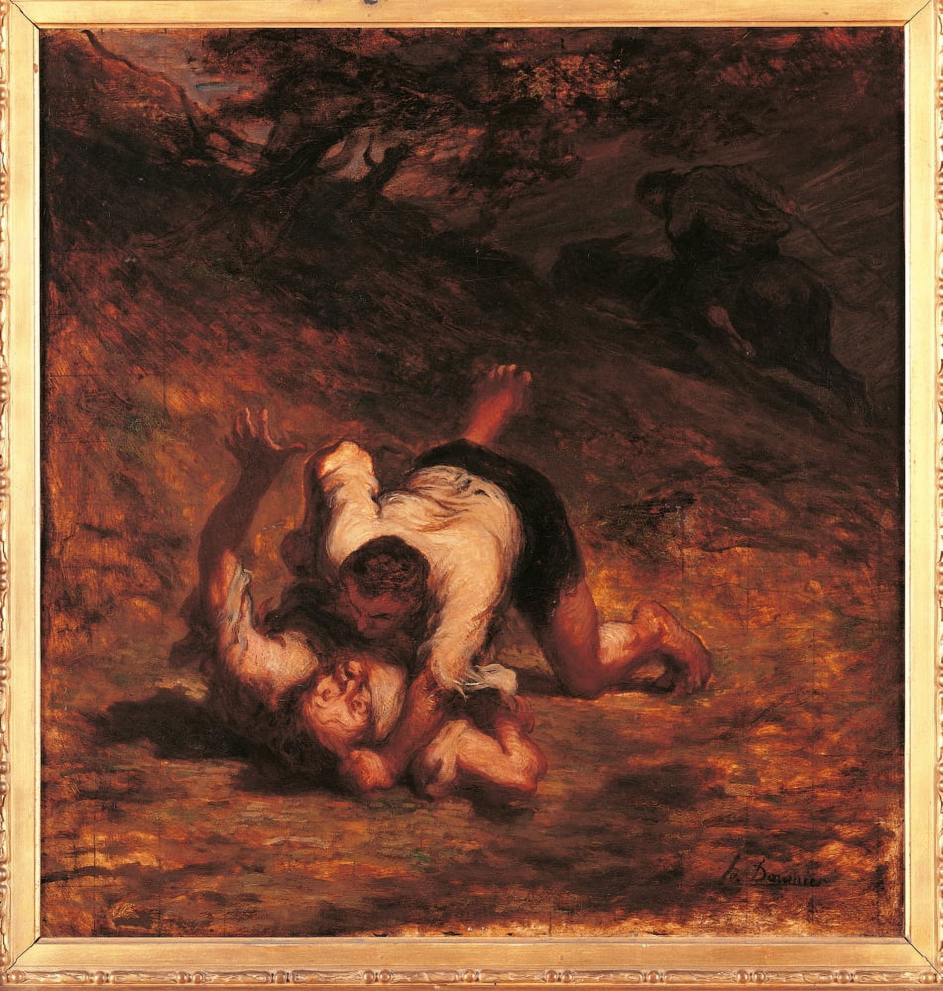 The Thieves And The Donkey Canvas Art - (18 x 24)