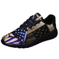 thumbnail image 1 of The Thin Blue Line ChriStan Cross American flag US Shoes Sneakers Black Size 4.5, 1 of 7