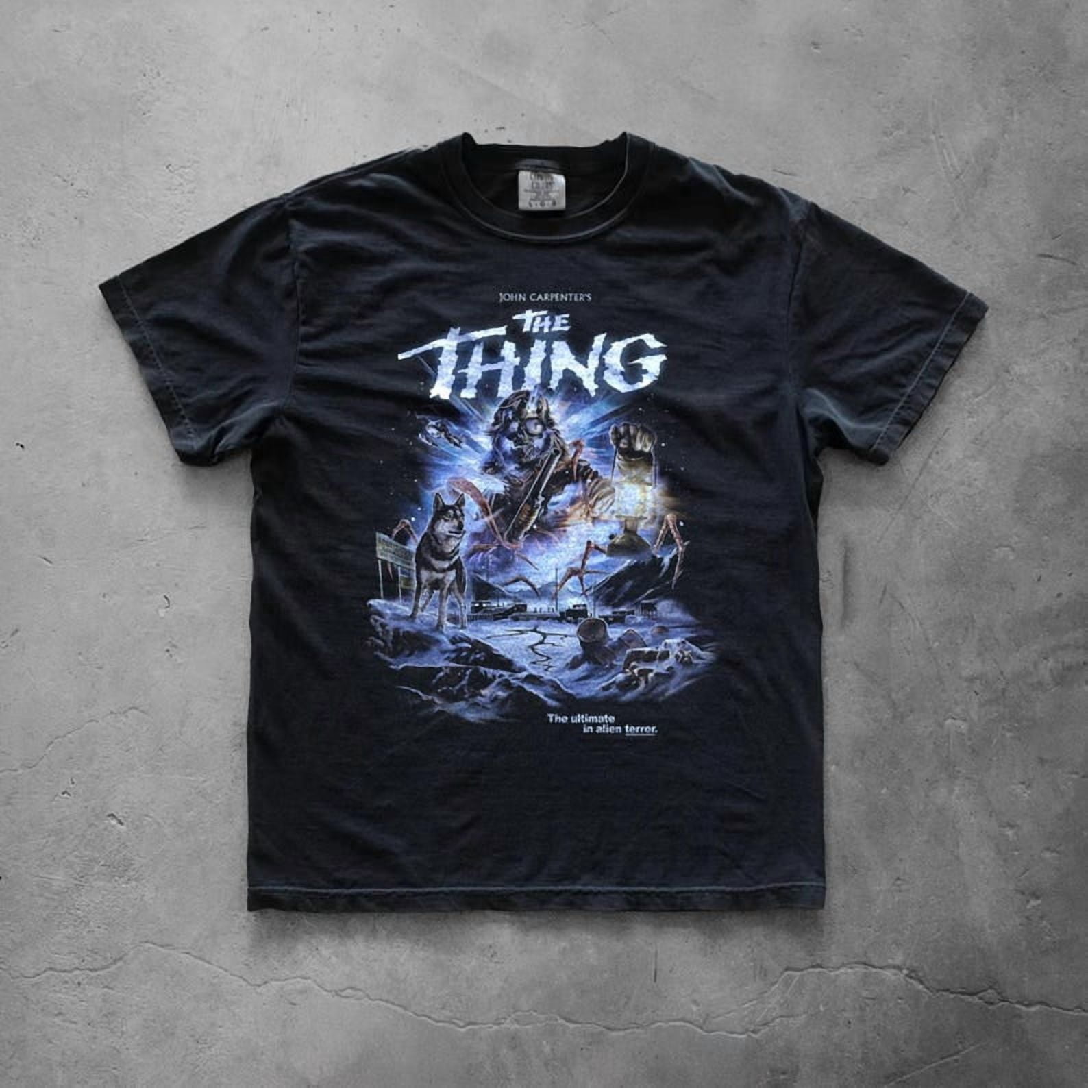 The Thing 1982 Classic Sci-Fi Horror Comfort Colors T-Shirt Sizes S-4XL ...