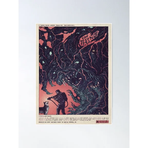 The Thing 1982 Horror Movie Poster Unframed Size 24''x36'' GooGate