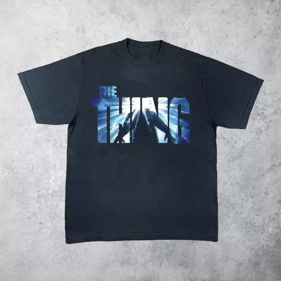 The Thing Horror Movie Black Cotton T Shirt Full Size S-5XL