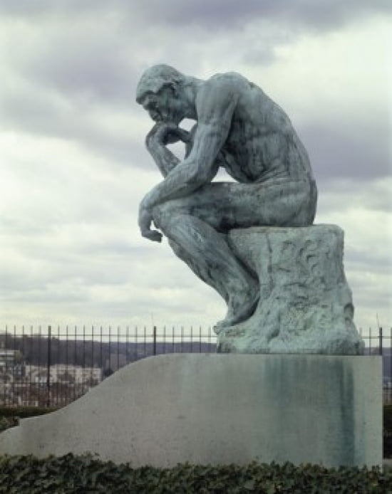 The Thinker 1880 Auguste Rodin (1840-1917French) Bronze Musee Rodin Paris Canvas Art - Auguste Rodin (18 x 24)
