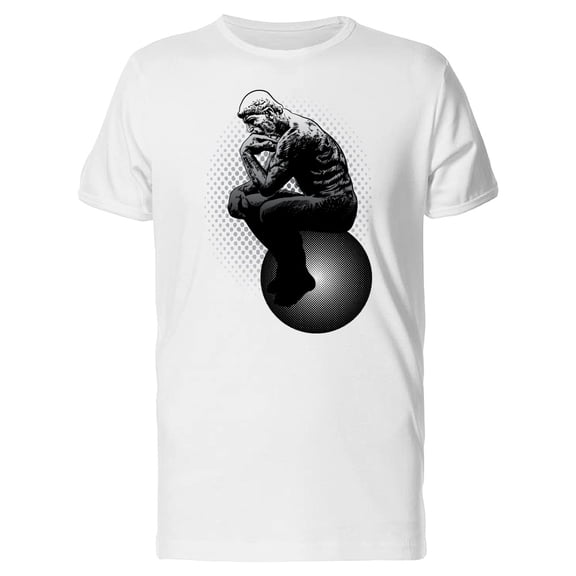 The Thinker Grunge Statue T-Shirt Men -Image by Shutterstock, Male Small