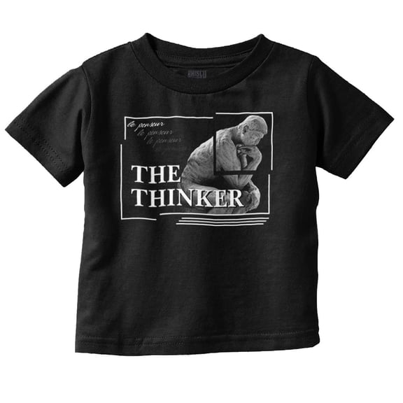 The Thinker Le Penseur Sculpture Toddler Boy Girl T Shirt Infant Toddler Brisco Brands 2T