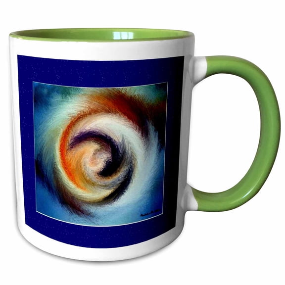 3drose, the Third Eye, 15oz Two-tone Green Mug