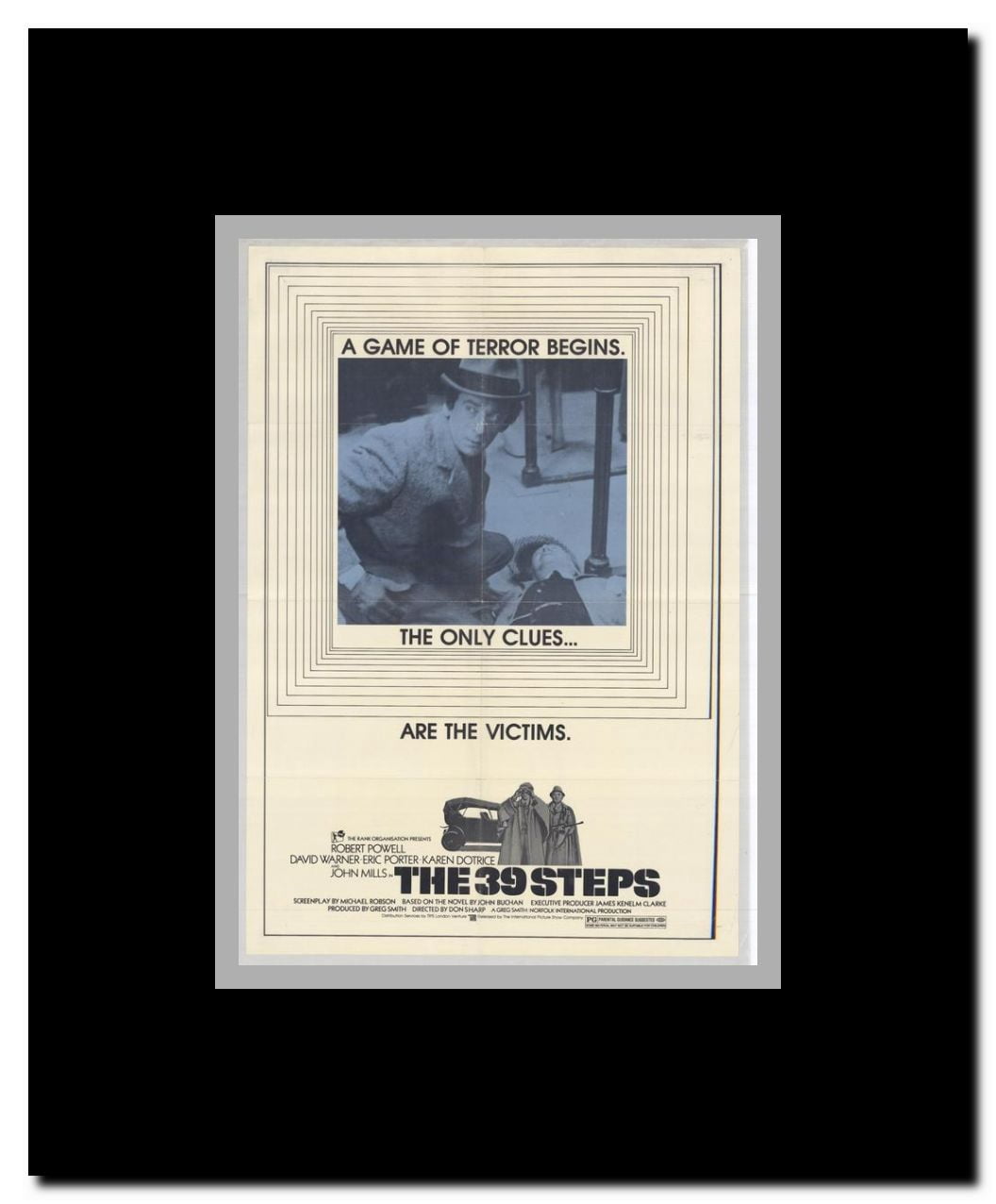 The Thirty-Nine Steps Framed Movie Poster