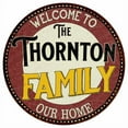 thumbnail image 1 of The Thornton Family 12" Round Metal Sign Kitchen Game Room Décor 200120038348, 1 of 1