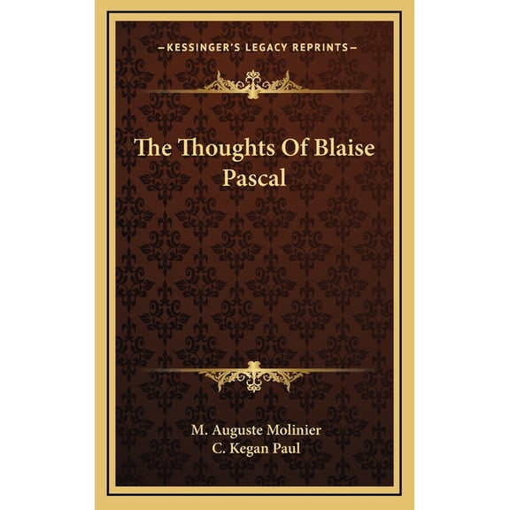 The Thoughts Of Blaise Pascal (Hardcover)