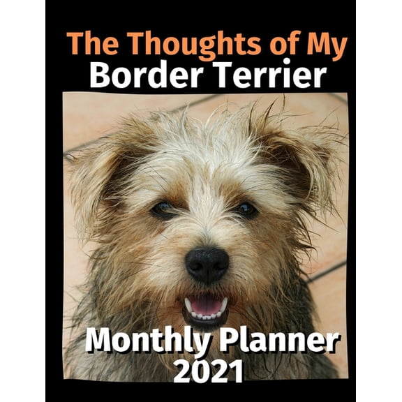 The Thoughts of My Border Terrier : Monthly Planner 2021 (Paperback)