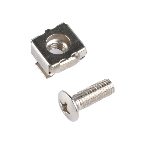 UKCOCO 20Pcs Carbon Steel M5 Cage Nuts with Mounting Screws Washers for Metalworking Server Rack