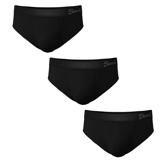 The Threat Level Midnight - Shinesty Black Ball Hammock Pouch Underwear Briefs 3 Pack  4X