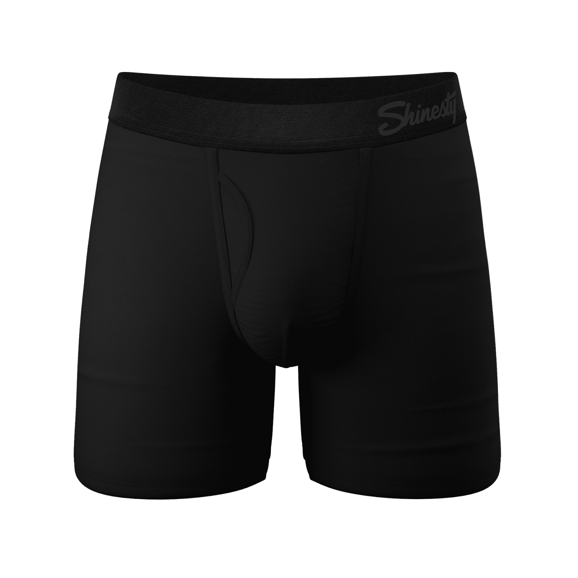 The Threat Level Midnight - Shinesty Black Ball Hammock Pouch Underwear  With Fly Medium
